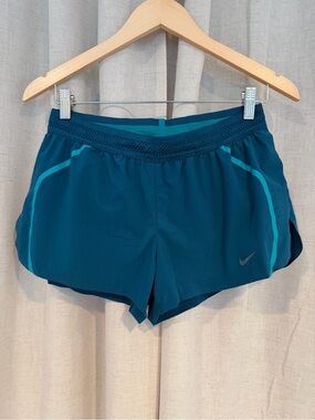 Nike Women’s Aeroswift Teal Athletic Running Shorts